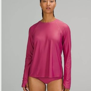 Like new lululemon Waterside Relaxed UV Protection LS Size: S color: pink lychee